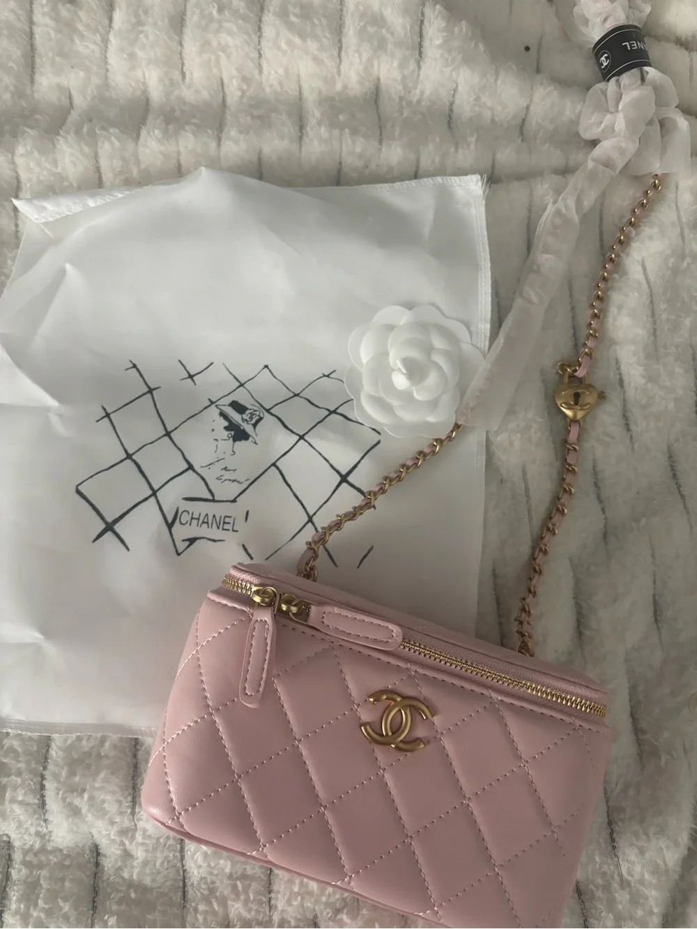Light pink Leather designer vanity bag (open to offers)